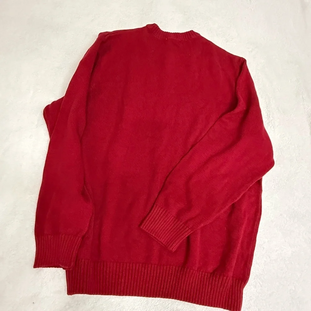 Dockers Festive Red Crewneck Sweater